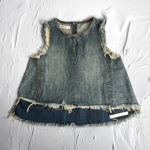 Blank NYC Distressed Denim Top